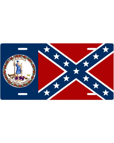 Virginia Confederate no fade car tag